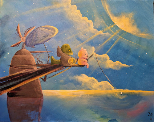 Moonlit fishing