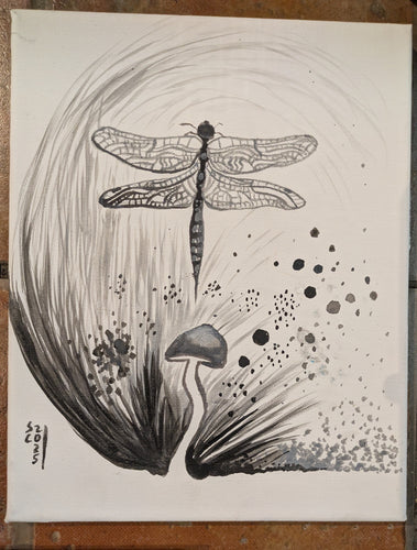 Inky dragonfly
