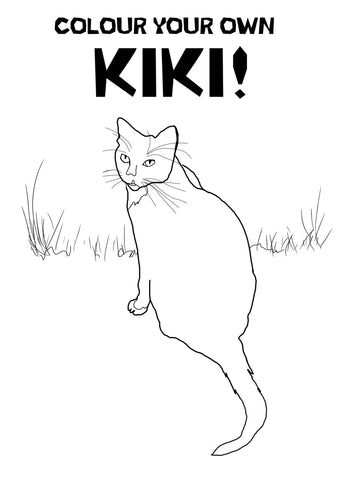 Your cat, as a colouring page!